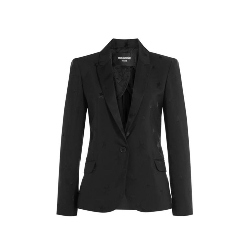 Zadig & Voltaire and Voltaire Deluxe Black Victor Star Jacket 36​​​​​